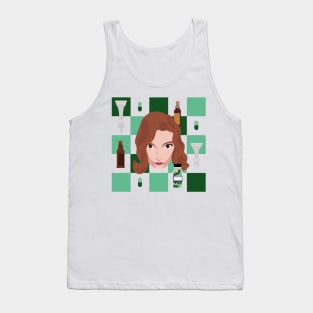 Queen Looks Up Chess Pills Drinks Tank Top